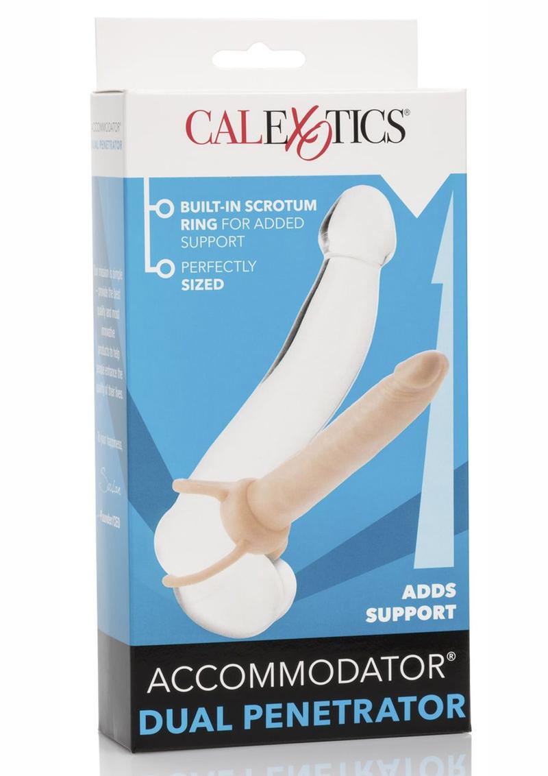 Accommodator Dual Penetrator With Built-in scrotum ring