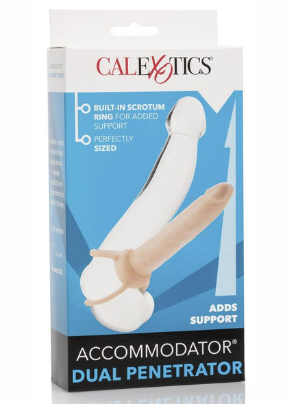 Accommodator Dual Penetrator With Built-in scrotum ring