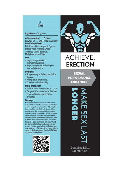Achieve Erection Sexual Performance Enhancer 1.5oz Tube