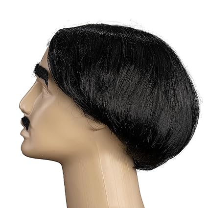 Adams Spooky Family Gomez Wig Mustache Eyebrow Halloween Costume Cosplay Set