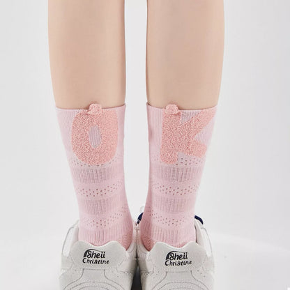 Breathable Letter Crew Socks
