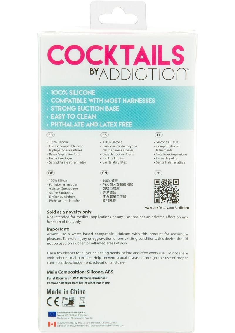 Cocktails by Addiction Vibrating Silicone Dildo