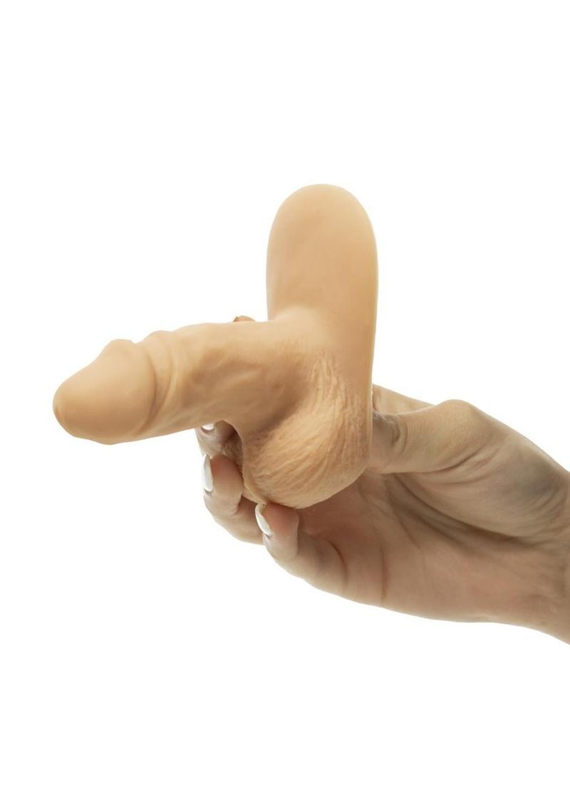 Addiction Silicone Packer Dong Caramel with PowerBullet