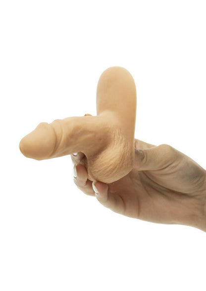 Addiction Silicone Packer Dong Caramel with PowerBullet