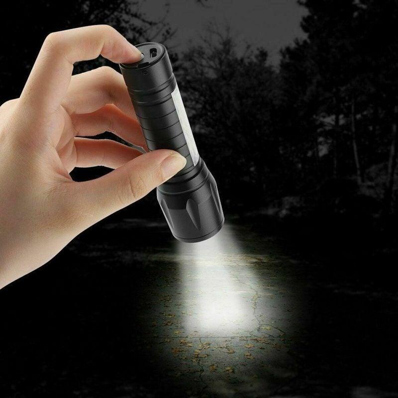 Adjustable Rechargeable LED USB Portable Focus Light Zoomable LED Tactical Flashlight High Lumens Zoomable Waterproof Flashlight Mini Torch For Camping Hiking