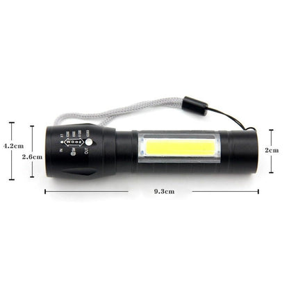 Adjustable Rechargeable LED USB Portable Focus Light Zoomable LED Tactical Flashlight High Lumens Zoomable Waterproof Flashlight Mini Torch For Camping Hiking