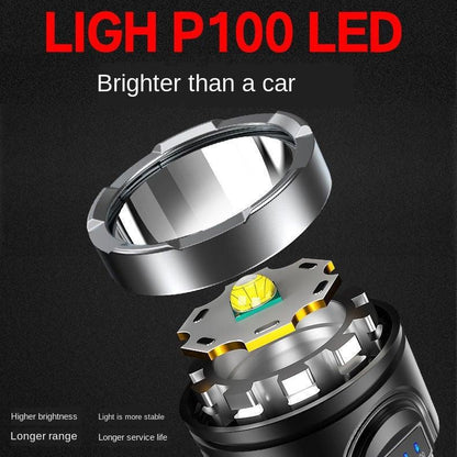 Adjustable Rechargeable Strong Mini Pocket Sized Flashlight LED Multifunctional High Lumen Light Ultra-bright Portable Flashlights Outdoor Waterproof Flashlight For Running Walking