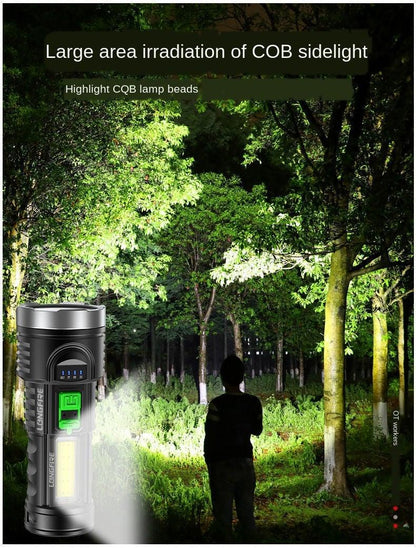 Adjustable Rechargeable Strong Mini Pocket Sized Flashlight LED Multifunctional High Lumen Light Ultra-bright Portable Flashlights Outdoor Waterproof Flashlight For Running Walking