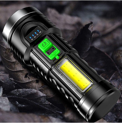Adjustable Rechargeable Strong Mini Pocket Sized Flashlight LED Multifunctional High Lumen Light Ultra-bright Portable Flashlights Outdoor Waterproof Flashlight For Running Walking