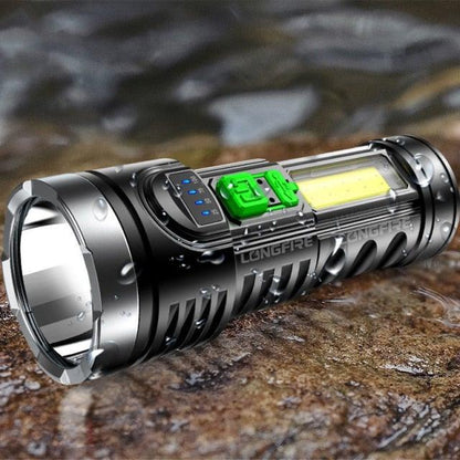 Adjustable Rechargeable Strong Mini Pocket Sized Flashlight LED Multifunctional High Lumen Light Ultra-bright Portable Flashlights Outdoor Waterproof Flashlight For Running Walking