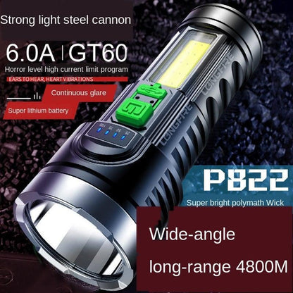 Adjustable Rechargeable Strong Mini Pocket Sized Flashlight LED Multifunctional High Lumen Light Ultra-bright Portable Flashlights Outdoor Waterproof Flashlight For Running Walking