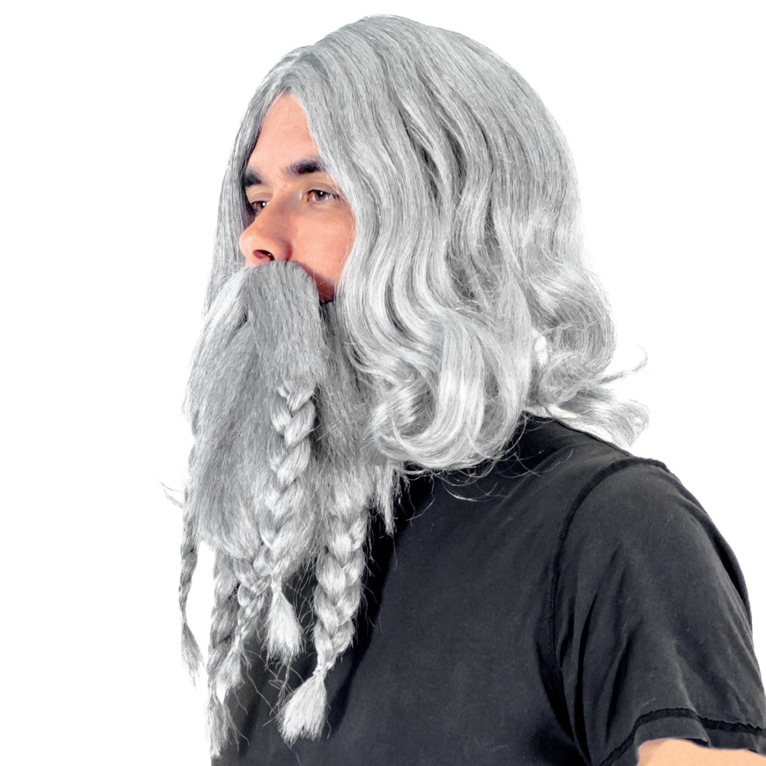 Adult Deluxe Viking Wig and Beard Halloween Cosplay Costume Accessory Set