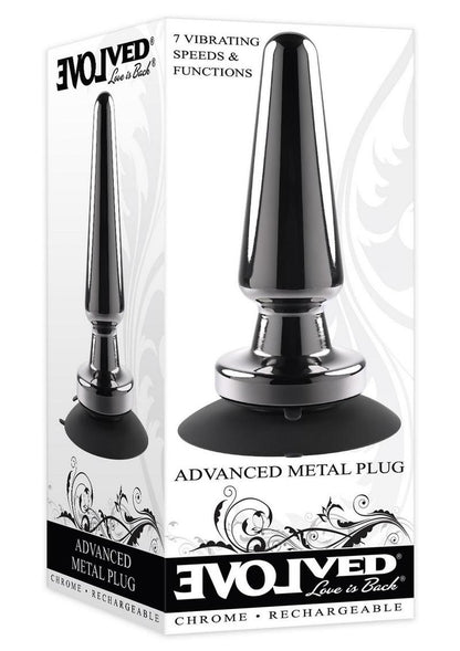 Evolved Advanced Metal Chrome Vibrating Anal Plug
