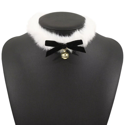 Christmas Choker Necklace with Red Bow