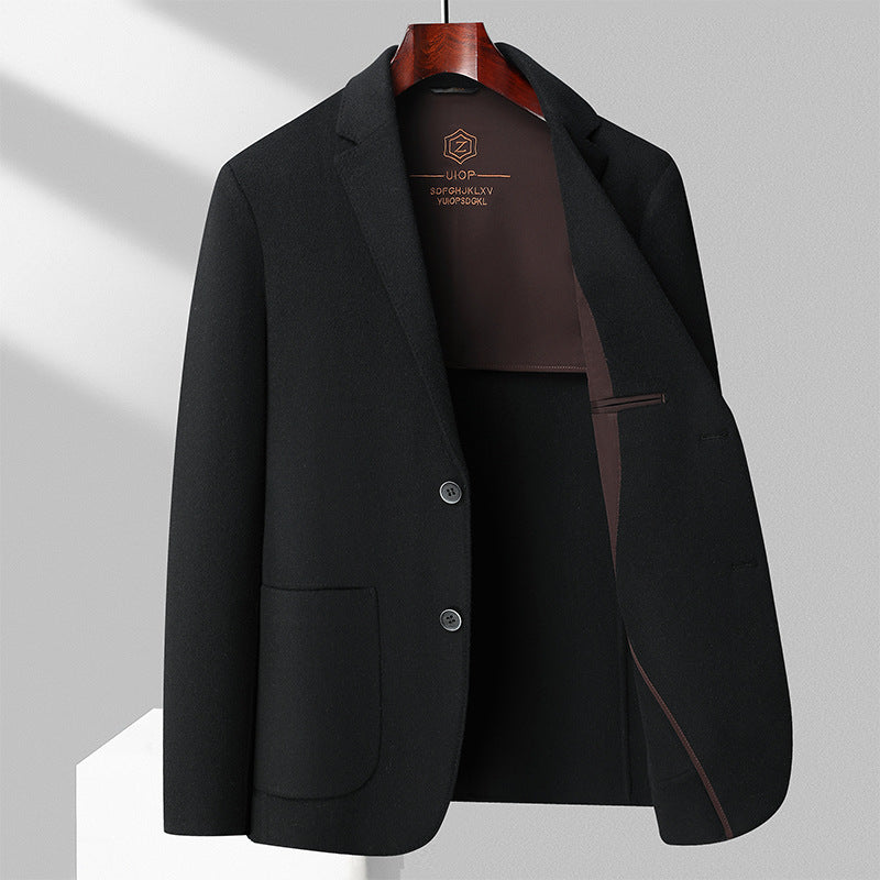 Simple Business-Casual Double-Faced Wool Coat