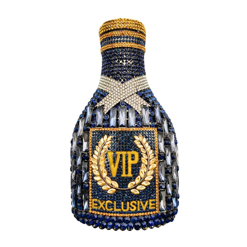 Champagne Bottle Diamond Hand Holding Dinner Bag