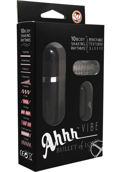 Ahhh Vibe Bullet of Love with Remote Control Vibrators