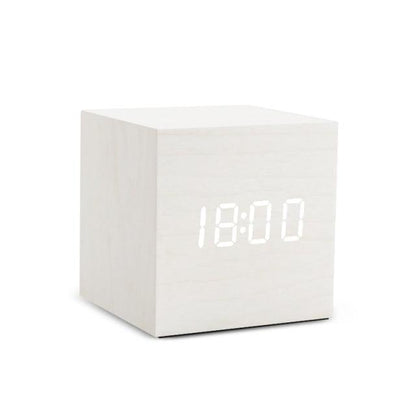 Alarm Clock LED Wooden Watch Digital Alarm Clock with Wooden Electronic LED Time Display 3 Alarm Settings Humidity &amp; Temperature Detect Wood Made Electric Clocks Table Voice Control Digital Wood USB/AAA Powered Electronic Desktop Clocks