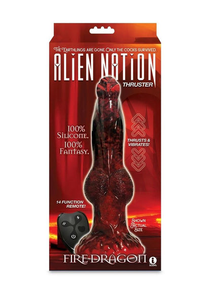 Alien Nation Fire Dragon Thrusting Silicone Dildo