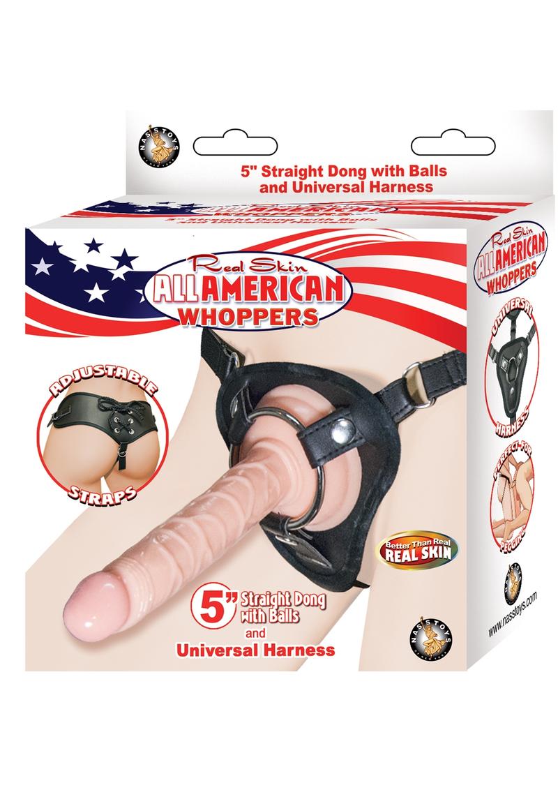All American Whoppers Real Skin Straight Dong with Balls