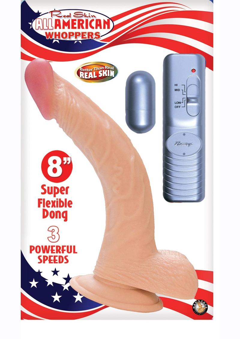 Real Skin All American Whoppers Vibrating Dildo with Balls
