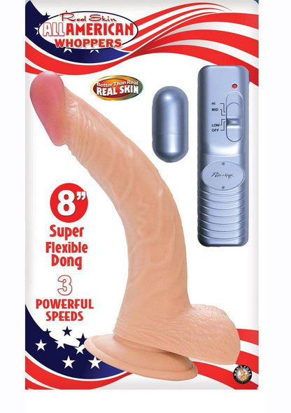 Real Skin All American Whoppers Vibrating Dildo with Balls