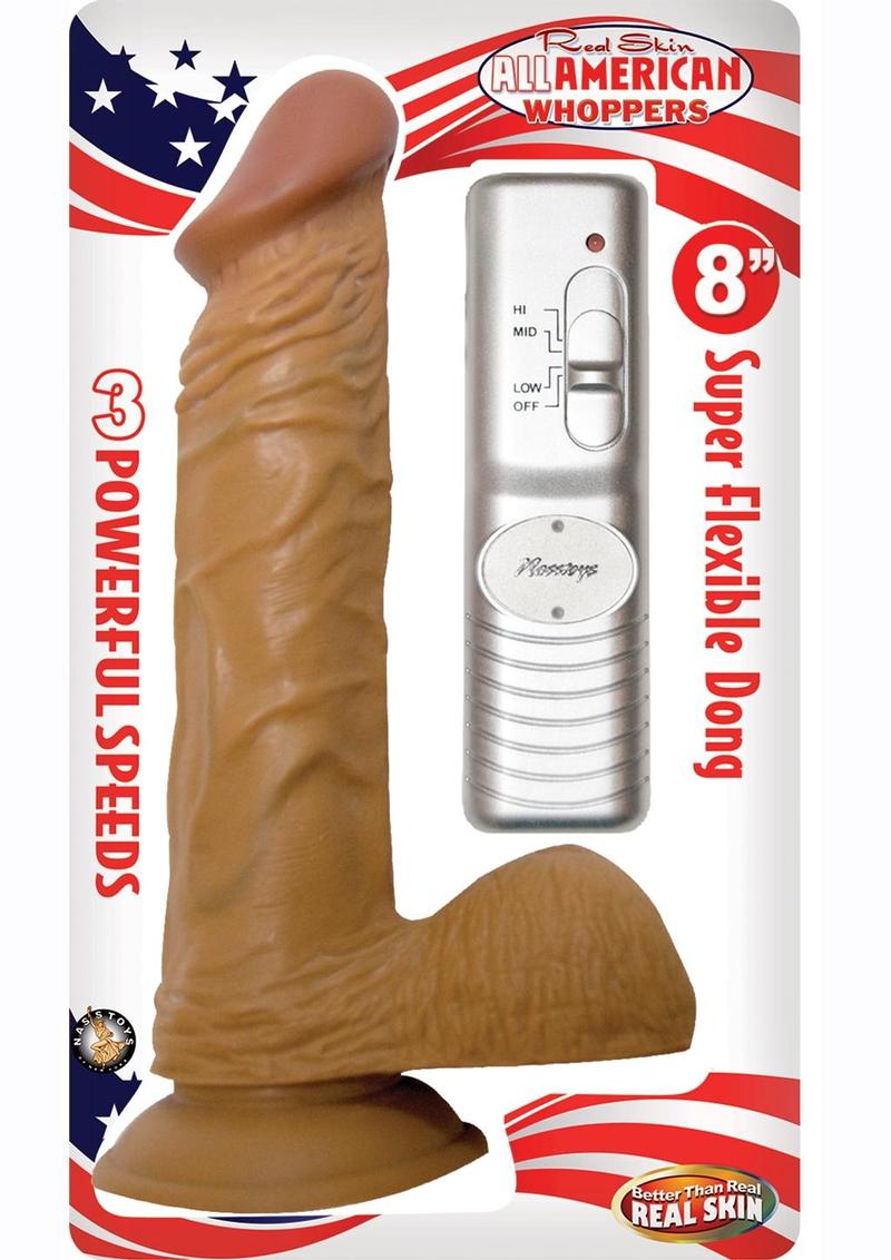 Real Skin All American Whoppers Vibrating Dildo With Balls Latin