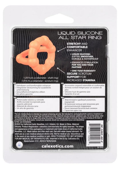 CalExotics Alpha Liquid Silicone All Star Ring