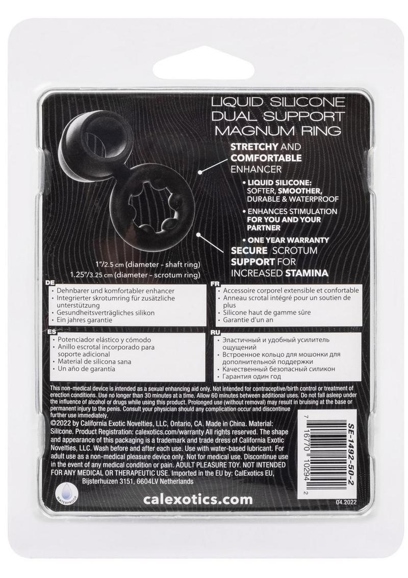 CalExotics Alpha Liquid Silicone Dual Support Magnum Ring