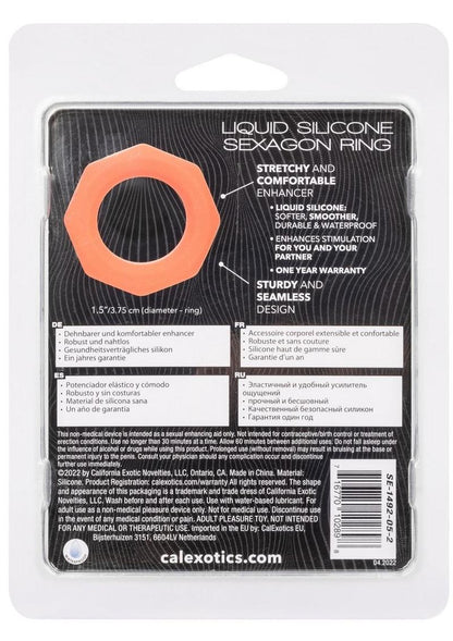 CalExotics Alpha Liquid Silicone Sexagon Ring