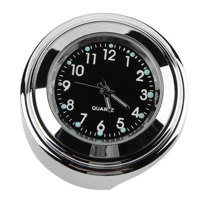 Aluminum Waterproof 22/25mm Motorcycle Handlebar Mount Dial Clock Motorcycle Handlebar Mount Clock Waterproof Handlebar Dial Clock Watch Quartz Clock Watch for Harley Motorcycle Accessories