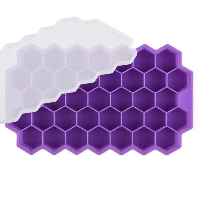 Amazing Honeycomb Ice Cube Trays Reusable Silicone Ice cube Mold Free Ice maker with Removable Lids