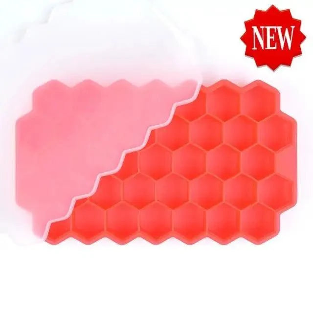 Amazing Honeycomb Ice Cube Trays Reusable Silicone Ice cube Mold Free Ice maker with Removable Lids
