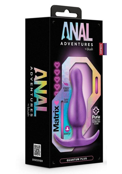 Anal Adventures Matrix Quantum Silicone Anal Plug in Galactic Purple