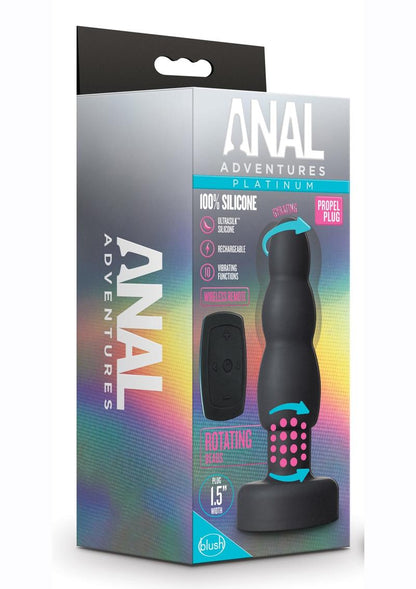Anal Adventures Platinum Propel Rotating Vibrating Plug