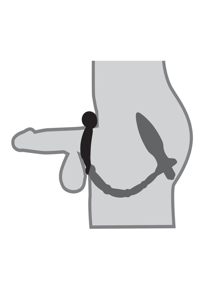 Anal Fantasy Elite Silicone Ass Kicker Plug with Cockring