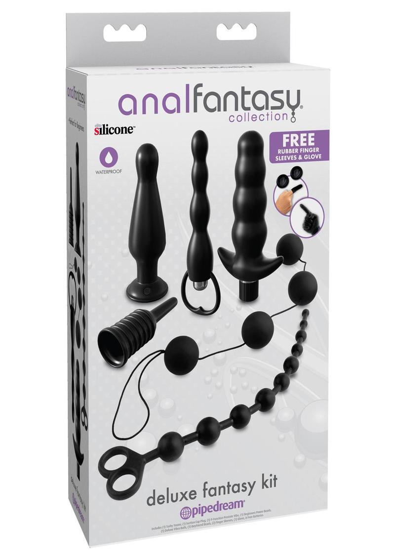 Anal Fantasy Deluxe Silicone Fantasy Kit with Butt Plugs And Beads