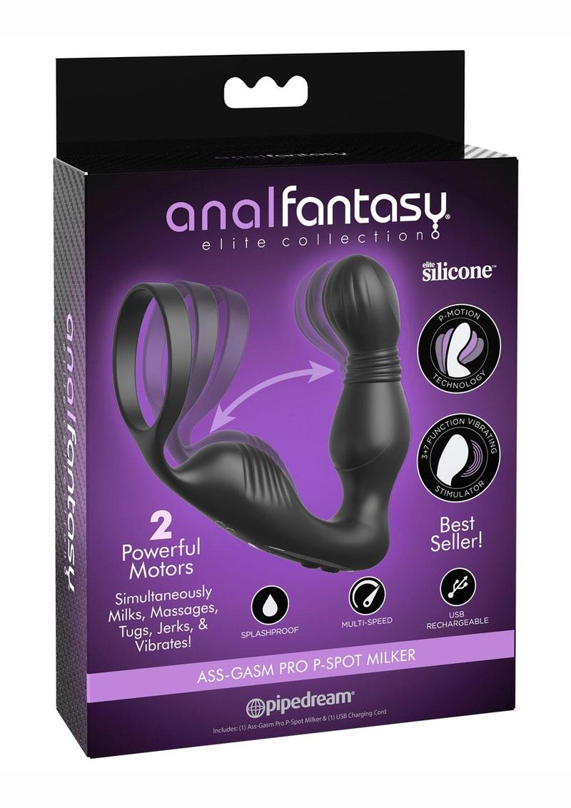 Anal Fantasy Elite Ass-Gasm Pro P-Spot Milker Silicone Vibrator