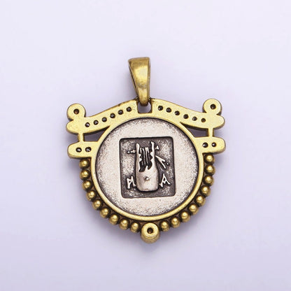 Ancient Coin Findings Pendant , Roman Coin Charm Ancient Greek Medallion Charm AA-761