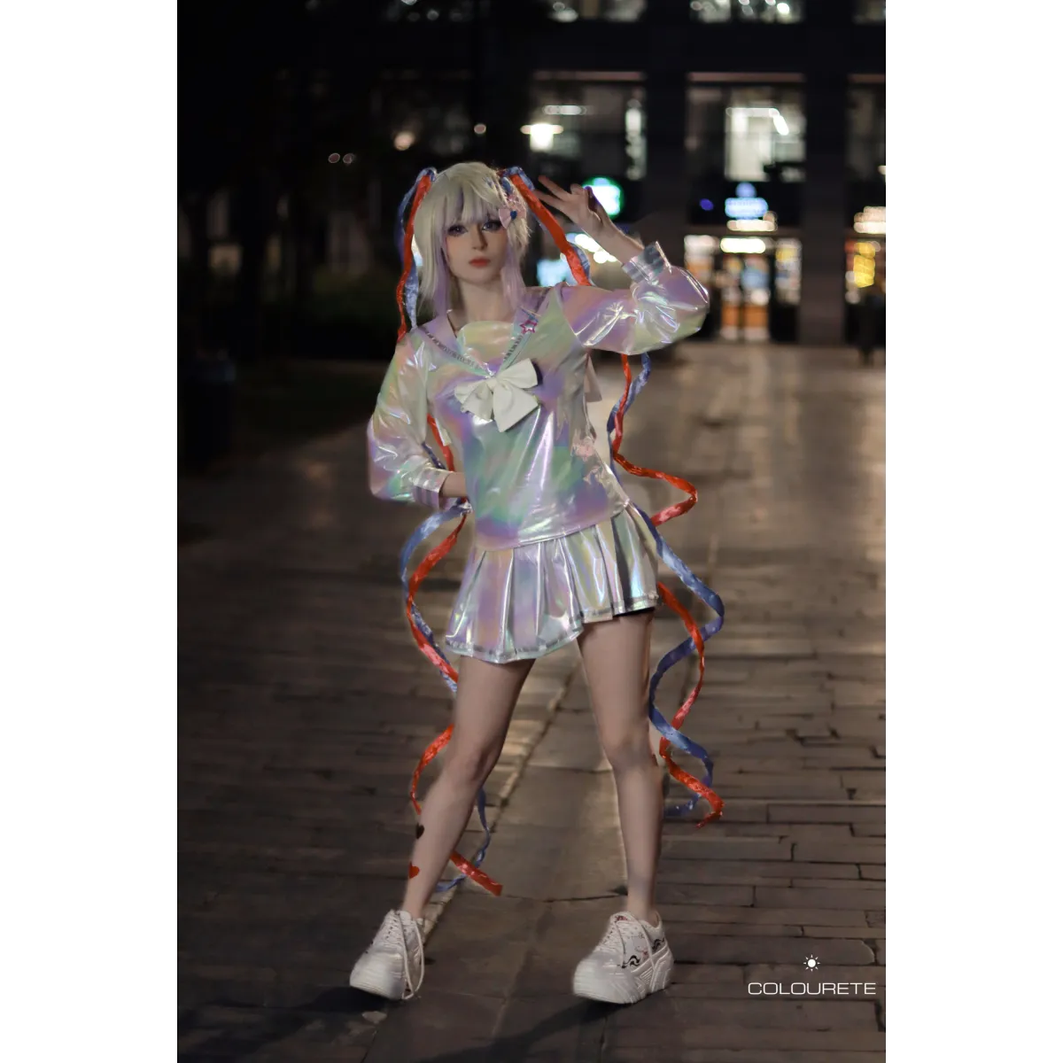 Needy Girl Overdose/Angel Carnival Party Costume - Laser JK Sailor Suit Halloween Cosplay