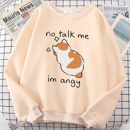 Kawaii "Im Angy" Cat Hoodie