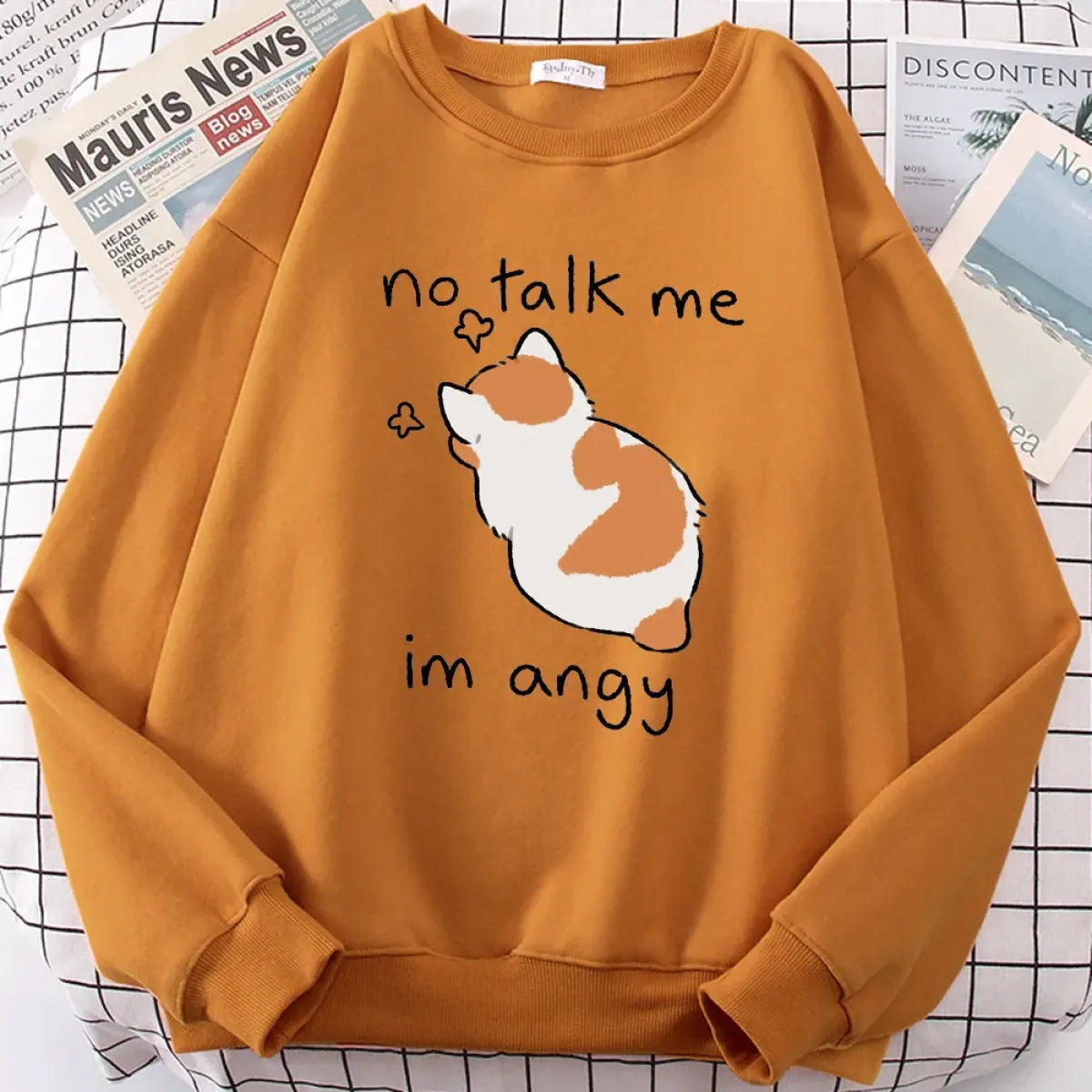 Kawaii "Im Angy" Cat Hoodie
