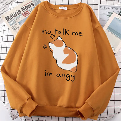 Kawaii "Im Angy" Cat Hoodie
