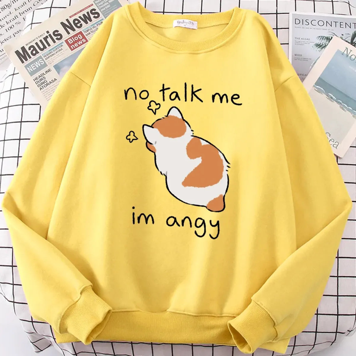 Kawaii "Im Angy" Cat Hoodie