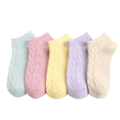 Ankle Boat Socks for Women - Breathable Spring Autumn Casual Socks