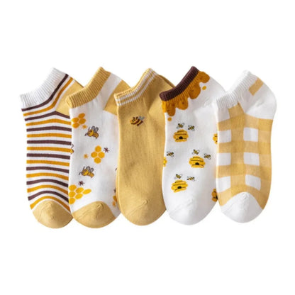 Ankle Boat Socks for Women - Breathable Spring Autumn Casual Socks