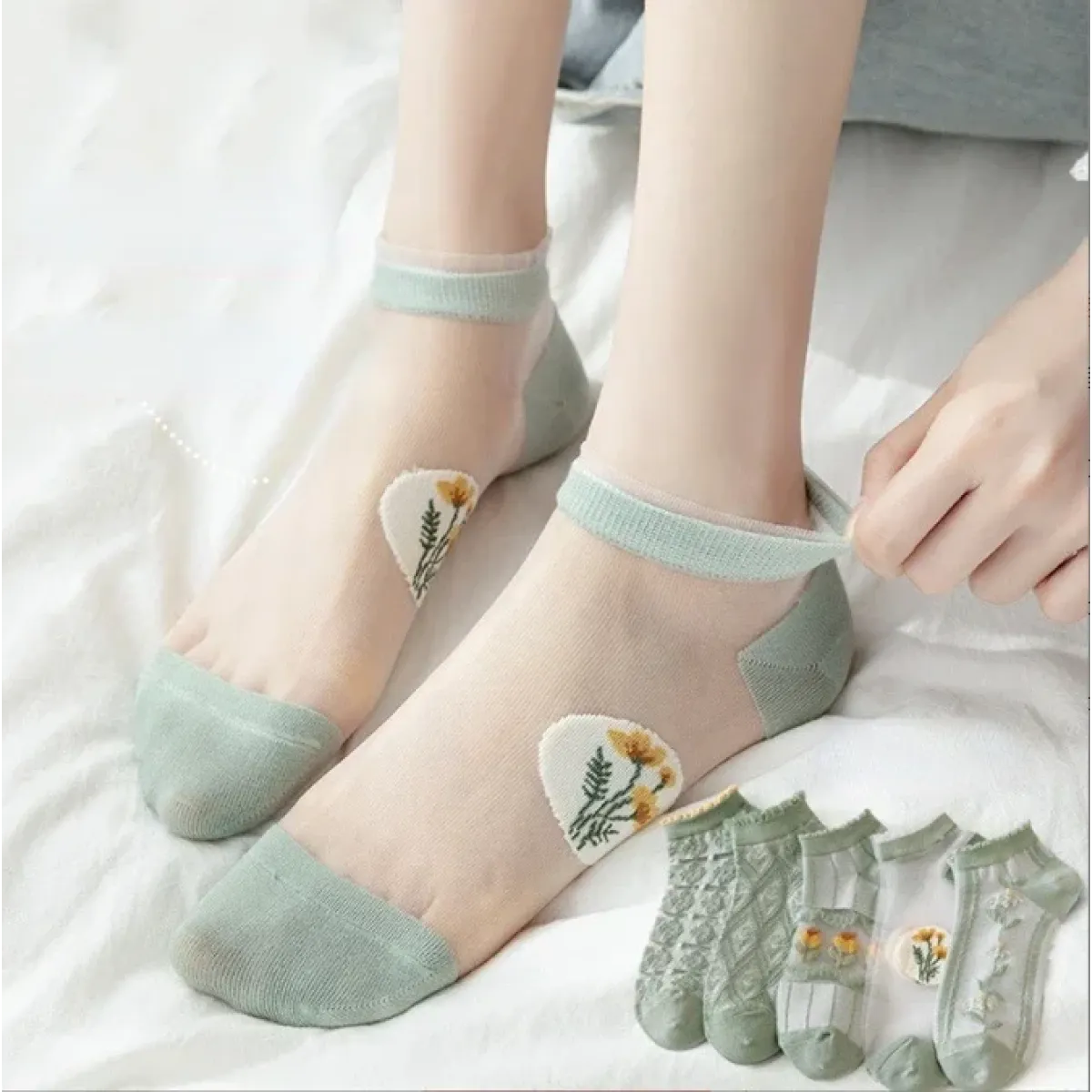 Ankle Boat Socks for Women - Breathable Spring Autumn Casual Socks