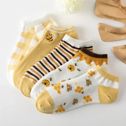Ankle Boat Socks for Women - Breathable Spring Autumn Casual Socks