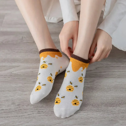 Ankle Boat Socks for Women - Breathable Spring Autumn Casual Socks
