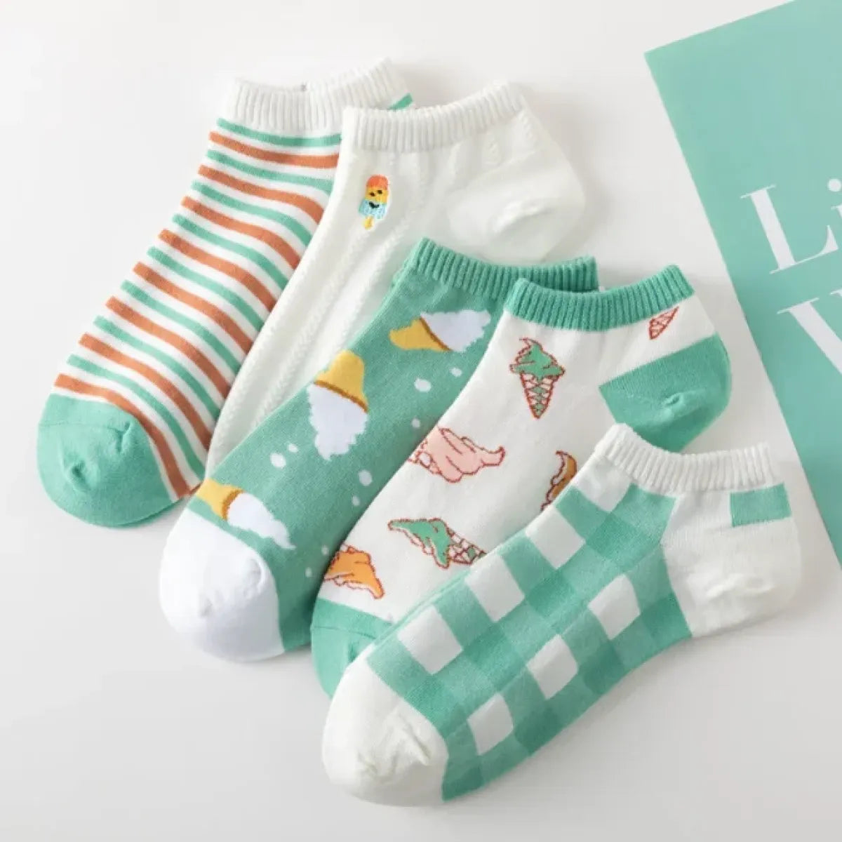 Ankle Boat Socks for Women - Breathable Spring Autumn Casual Socks